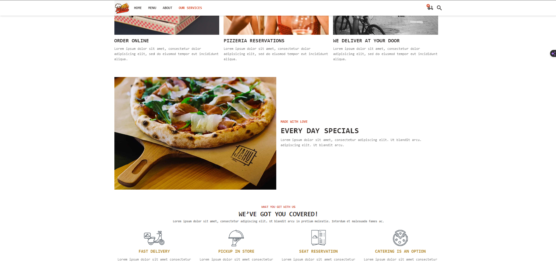 Pizza Delivery Website